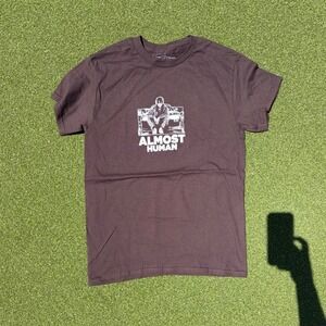 Almost Human Garage Days Brown Graphic T-Shirt Anime JDM Manga Streetwear Mens S